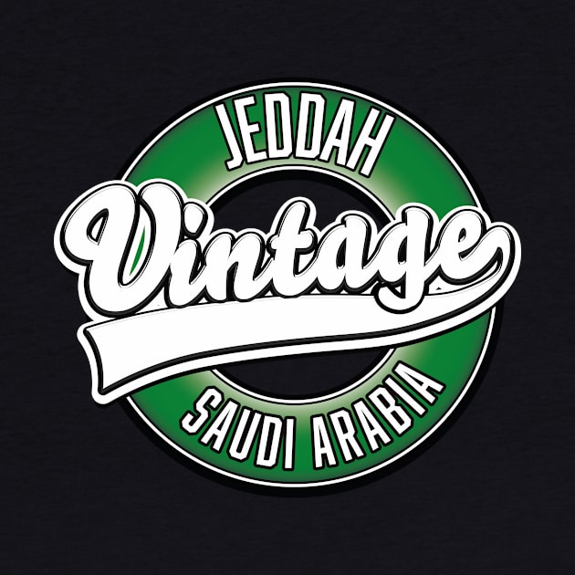 Jeddah saudi arabia vintage logo, by nickemporium1